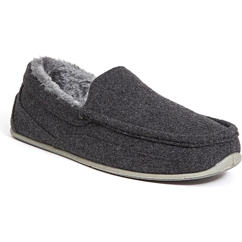Comfortable Winter Sandals Deer Stags Mens Spun Comfort Insole Faux Fur Lined Loafer Slippers