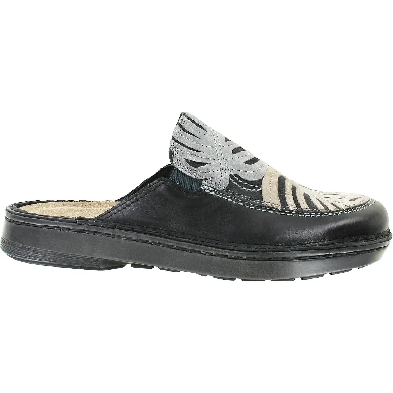 Sporty Running Shoes Women's Naot Zafra Black Leather/Oily Midnight Suede