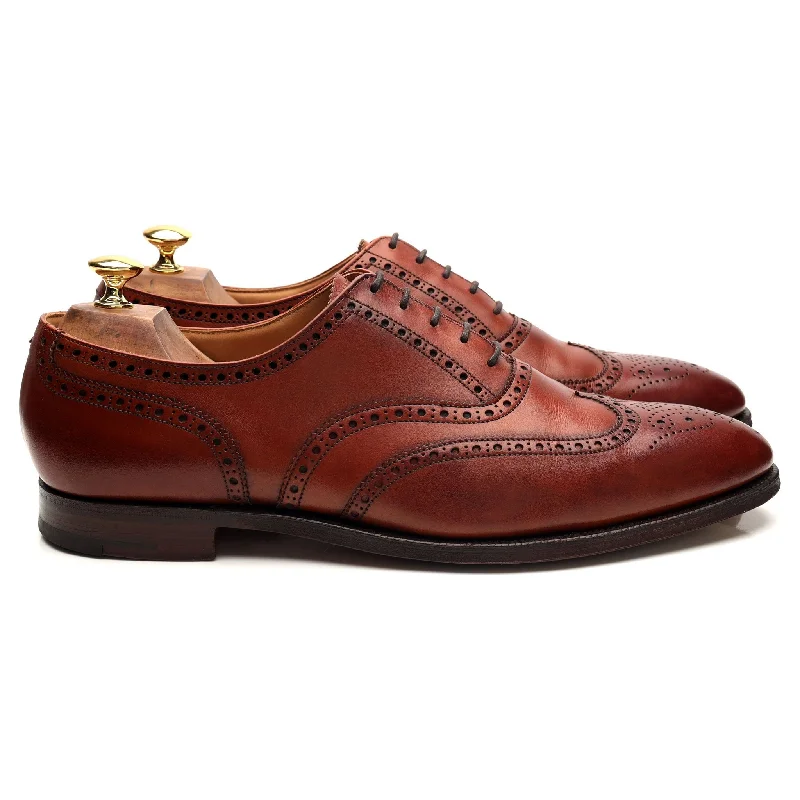 Outdoor Sneakers Collection 'Finsbury' Tan Brown Leather Oxford Brogue UK 10.5 E