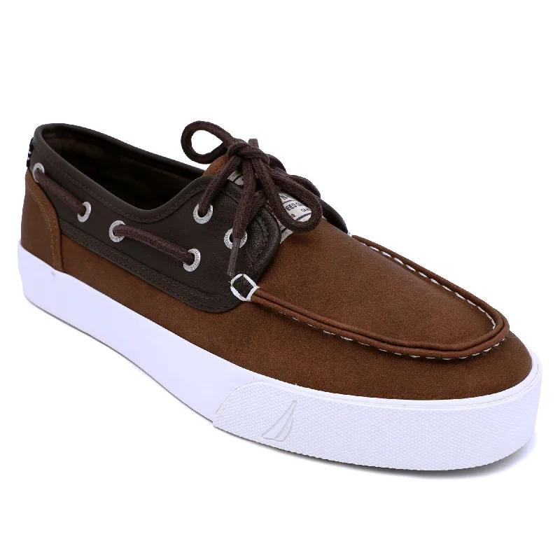 High Fashion Footwear Nautica Spinnaker Mixed-Media Boat Shoe