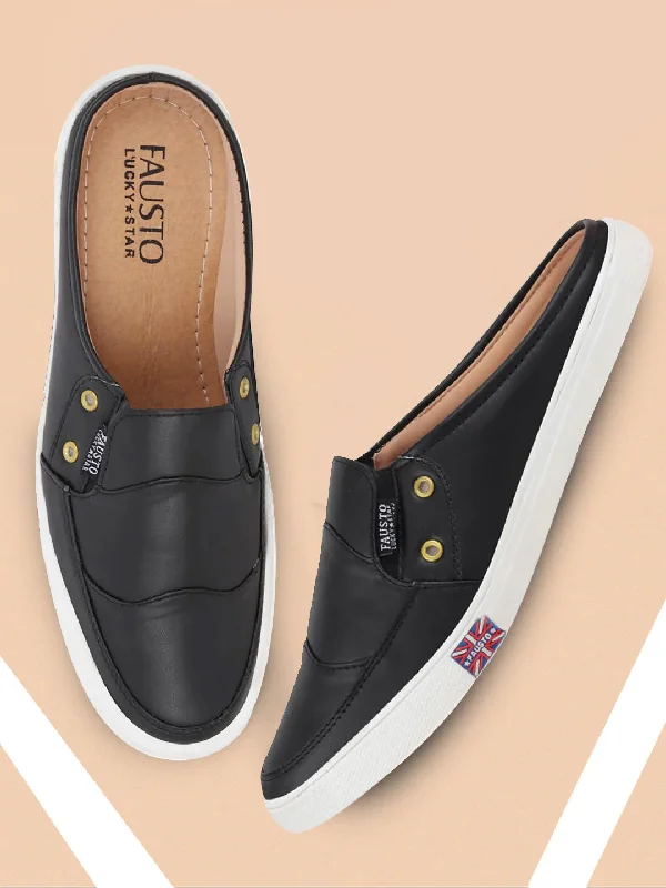 Breathable Sports Shoes Men Black Casual Slip-On Shoes