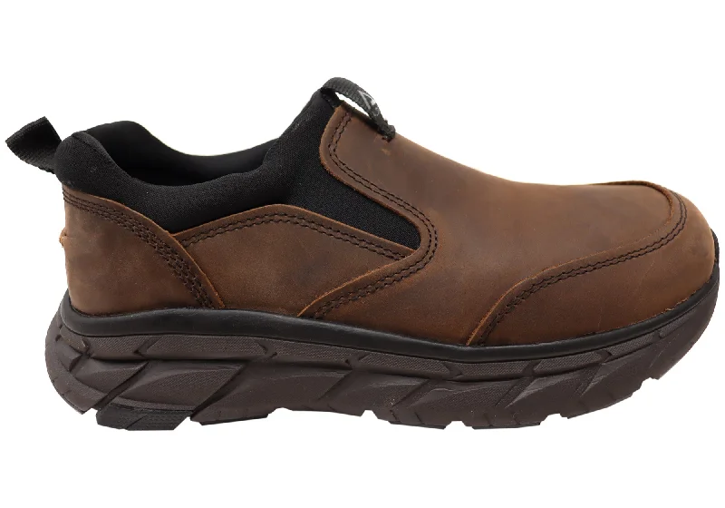 Casual Walking Boots Align Protech Valent Mens Leather Wide Fit Arch Support Sneakers
