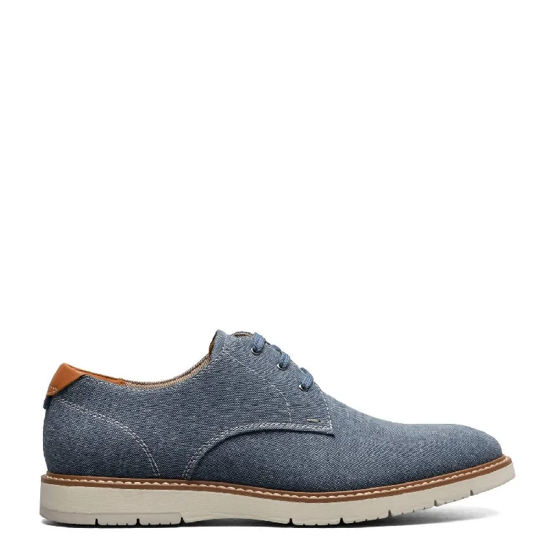 Luxury Running Shoes Men's Vibe Canvas Plain Toe Oxford Shoes - Medium Width In Blue Luxury Running Shoes Men's Vibe Canvas Plain Toe Oxford Shoes - Medium Width In Blue