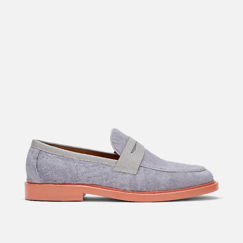 Affordable Running Shoes Calum Gray Leather Penny Loafers