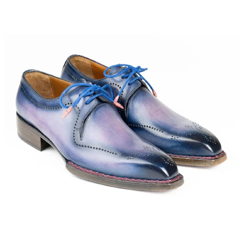 Trendy Sports Footwear Paul Parkman 599F67 Men's Shoes Pink & Navy Calf-Skin Leather Hand-Welted Derby Oxfords (PM6423) Trendy Sports Footwear Paul Parkman 599F67 Men's Shoes Pink & Navy Calf-Skin Leather Hand-Welted Derby Oxfords (PM6423)
