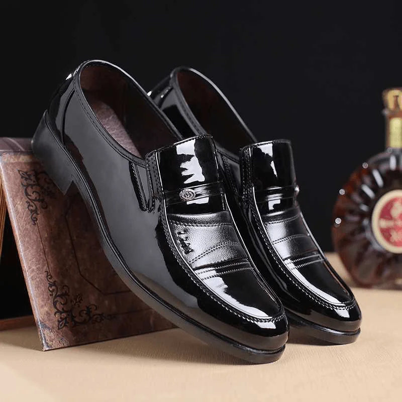 Outdoor Running Shoes Men'S Casual Office Formal Work Oxfords Leather Shoes round Toe Business Dress