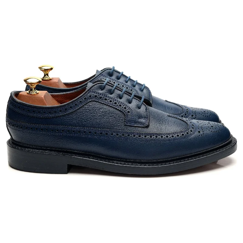 Durable Work Boots Duckie Brown Navy Blue Leather Derby Brogues UK 8.5 US 9 D