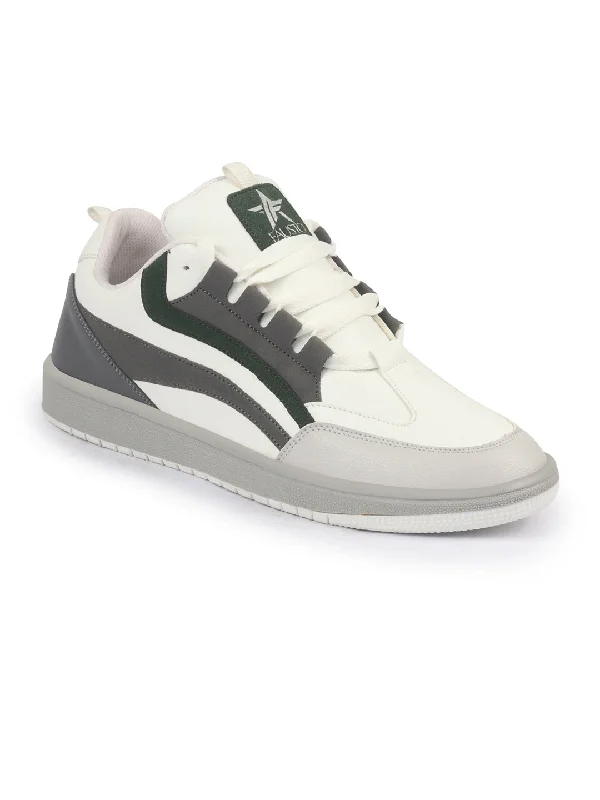 Comfortable Sports Shoes Men Grey Colorblocked Low Top Classic Lace-Up Sneaker Shoes|Low Ankle Casual Shoes|All Day Comfortable Sneakers