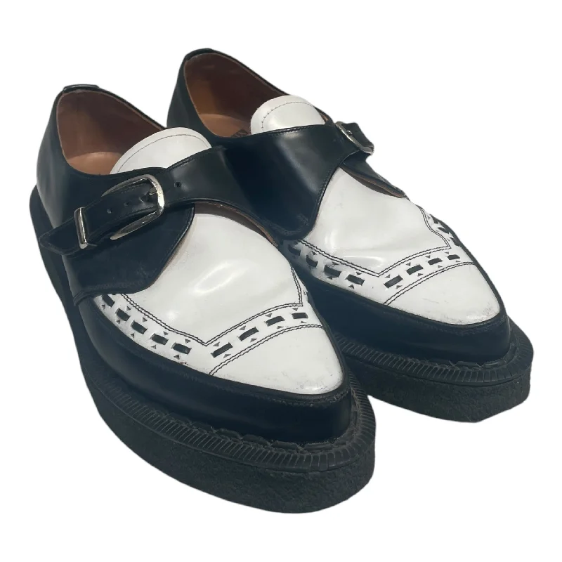 Casual Sports Footwear GEORGE COX/Dress Shoes/US 10/Border/Leather/WHT/BLACK WHITE CREEPERS Casual Sports Footwear GEORGE COX/Dress Shoes/US 10/Border/Leather/WHT/BLACK WHITE CREEPERS