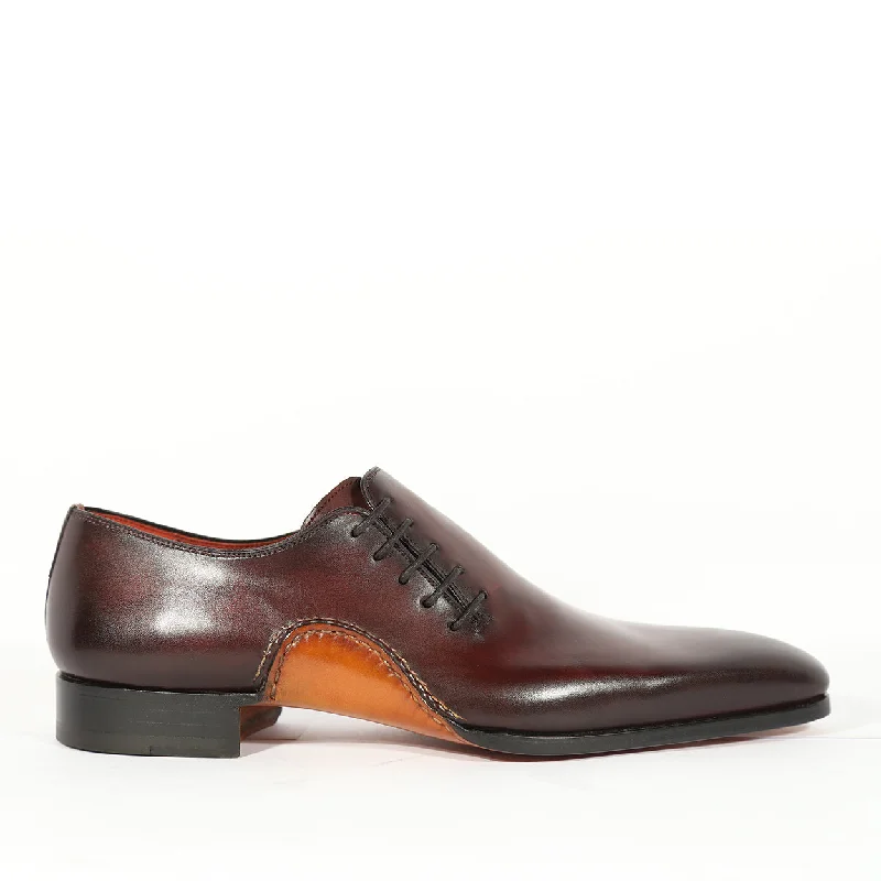 Classic Flat Shoes Magnanni 15024 Abrahan Men's Shoes Burgundy Calf-Skin Leather Whole-Cut Oxfords (MAGS1129) Classic Flat Shoes Magnanni 15024 Abrahan Men's Shoes Burgundy Calf-Skin Leather Whole-Cut Oxfords (MAGS1129)
