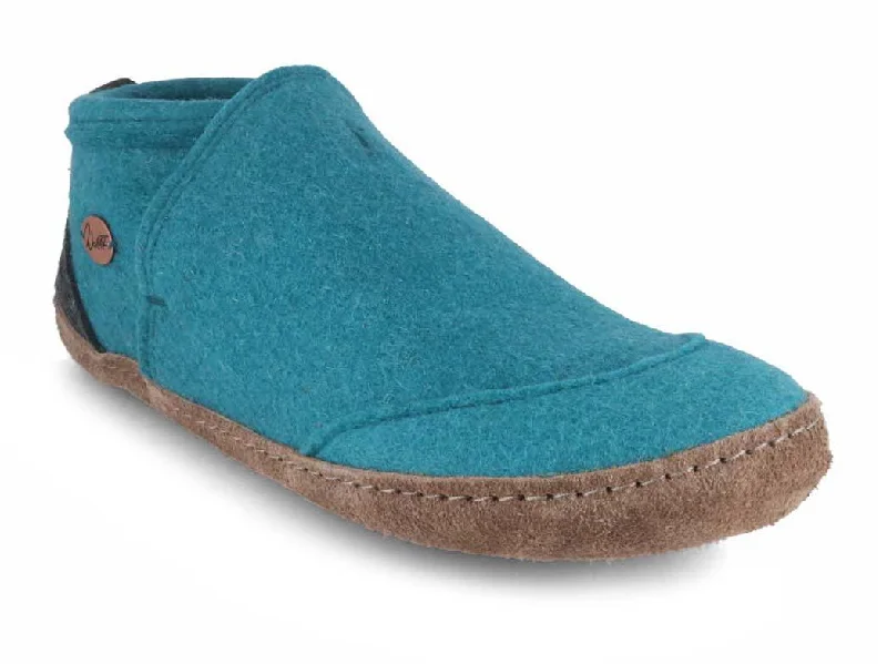 Summer Sports Shoes WoolFit® ankle high Felt Slippers | Taiga, turqoise