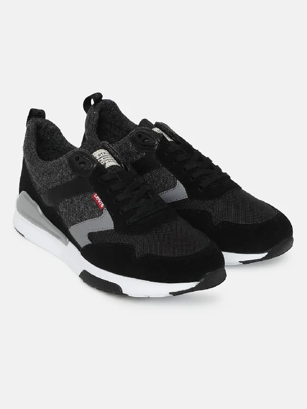 Waterproof Loafers Men's Black and Grey Colorblock Shoes