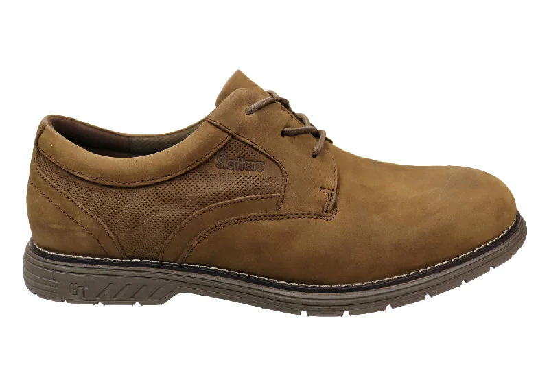 Classic Oxford Shoes Slatters Monaco Brumby Mens Comfortable Leather Lace Up Shoes