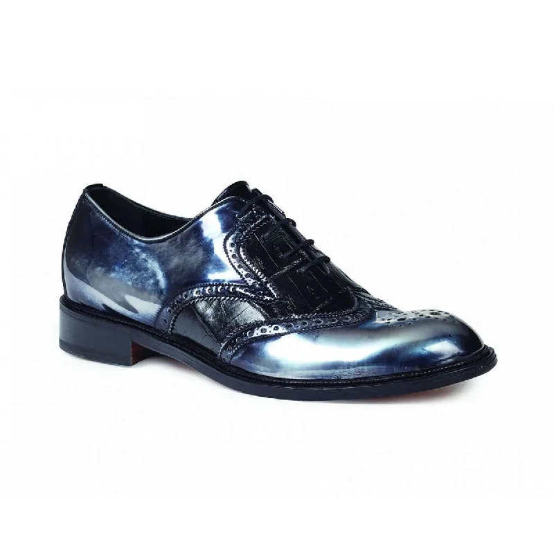 Trendy Sports Sneakers Mauri Designer Shoes 4781/1 Men's Designer Shoes Tiziano Black Calfskin & Baby Crocodile Oxfords (MA4635) Trendy Sports Sneakers Mauri Designer Shoes 4781/1 Men's Designer Shoes Tiziano Black Calfskin & Baby Crocodile Oxfords (MA4635)