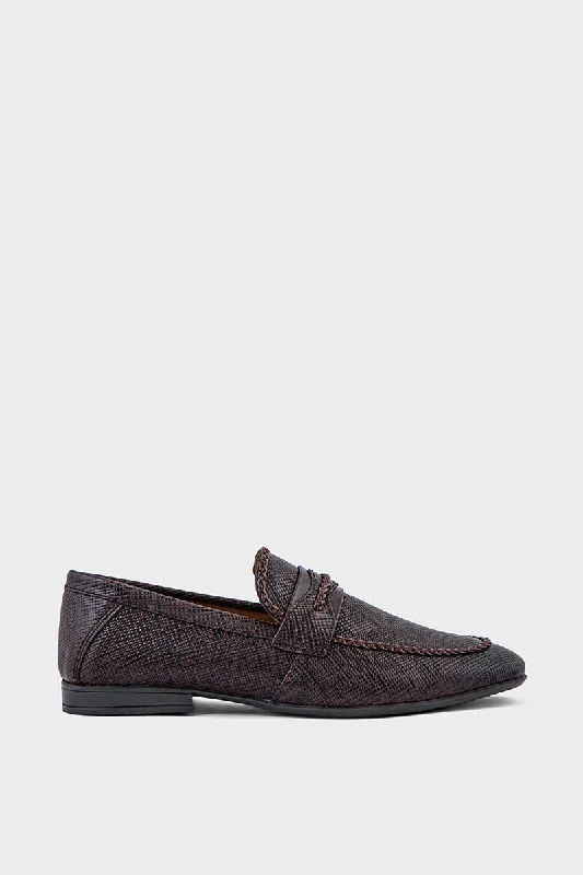 Leather Casual Shoes Men Formal Loafers MF7021-Brown