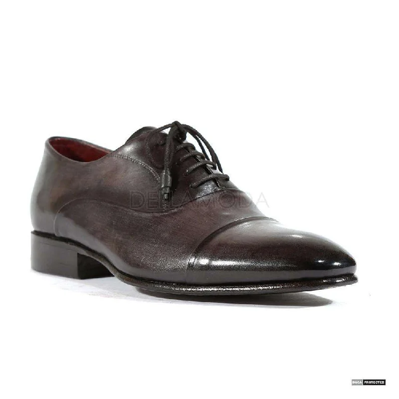 Durable Sports Sneakers Paul Parkman Handmade Designer Shoes Men's Handmade Captoe Black & Gray Oxfords (PM1105) Durable Sports Sneakers Paul Parkman Handmade Designer Shoes Men's Handmade Captoe Black & Gray Oxfords (PM1105)