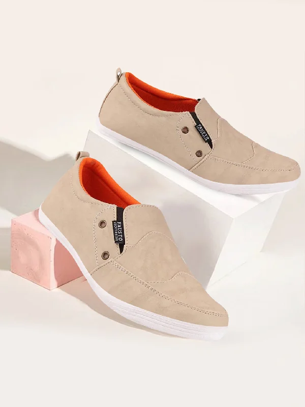 Best Running Sneakers Men Cream Casual Slip-On Loafers