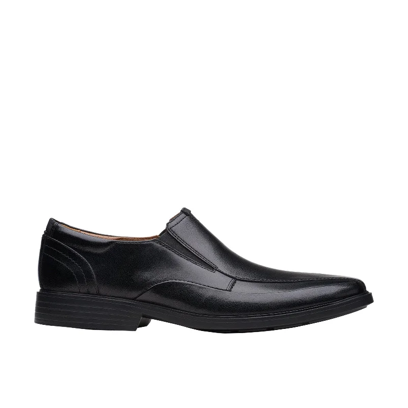 Best Flat Shoes Online Clarks Lite Ave 26169242 Mens Black Leather Loafers & Slip Ons Casual