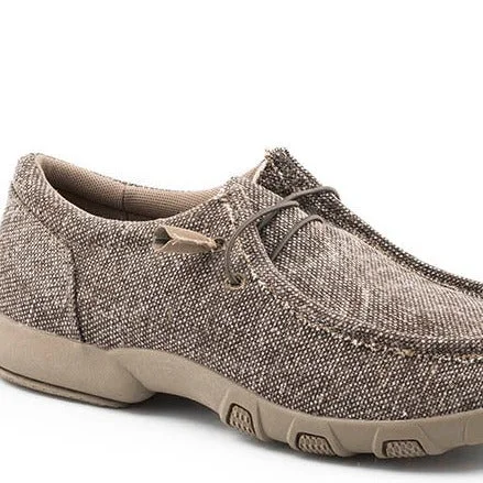 Affordable Running Shoes Roper Men's Chillin Brown Canvas Driving Moc