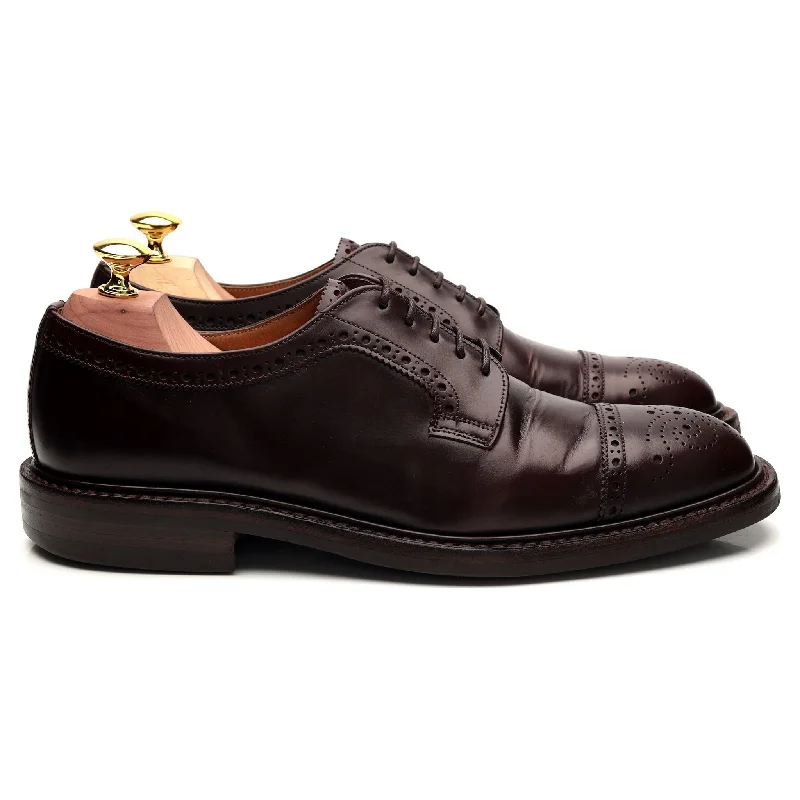 Fashionable Hiking Shoes 'George IV' Burgundy Leather Derby Brogue UK 7 F