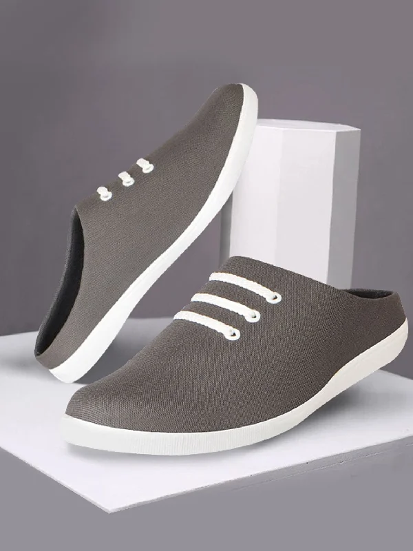 High Fashion Footwear Men Grey Casual Canvas Slip-On Shoes