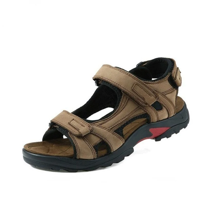 Waterproof Snow Boots Men's leather beach shoes in the first layer with open toe slip summer handmade sandals in plus sizes outdoors Waterproof Snow Boots Men's leather beach shoes in the first layer with open toe slip summer handmade sandals in plus sizes outdoors