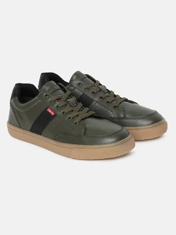 Fashionable Loafers For Sale Men's Olive Colorblock Shoes
