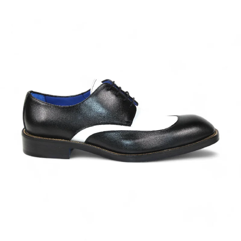 Stylish Winter Footwear Emilio Franco Cosimo Men's Shoes Black/White Calf-Skin Leather Oxfords (EF1157) Stylish Winter Footwear Emilio Franco Cosimo Men's Shoes Black/White Calf-Skin Leather Oxfords (EF1157)