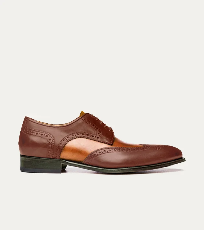 Stylish Boots For Work Wingtip Wine And Cuoio