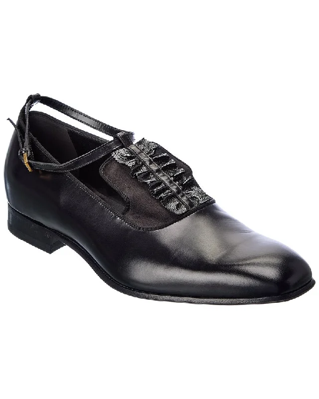 Comfortable Hiking Shoes Gucci Leather & Satin Loafer