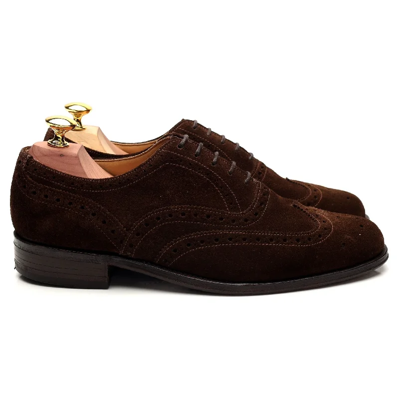 Best Running Footwear '758' Dark Brown Suede Oxford Brogues UK 7 F
