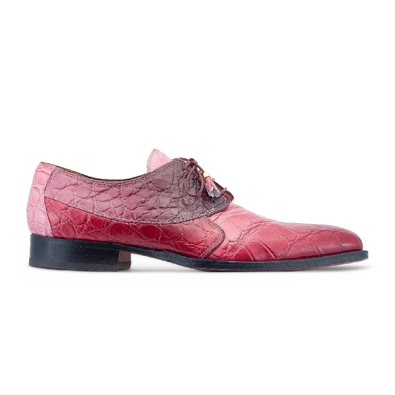 Sporty Casual Shoes Mauri The Rev 3265 Men's Shoes Pink, Ruby Red & Raspberry Exotic Alligator Dress Derby Oxfords (MA5530) Sporty Casual Shoes Mauri The Rev 3265 Men's Shoes Pink, Ruby Red & Raspberry Exotic Alligator Dress Derby Oxfords (MA5530)