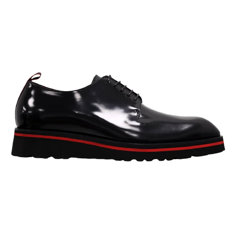 Sporty Running Shoes Valentino Dante Men's Shoes Polished Calf-Skin Leather "V" logo Derby Oxfords (VAL1009) Sporty Running Shoes Valentino Dante Men's Shoes Polished Calf-Skin Leather "V" logo Derby Oxfords (VAL1009)
