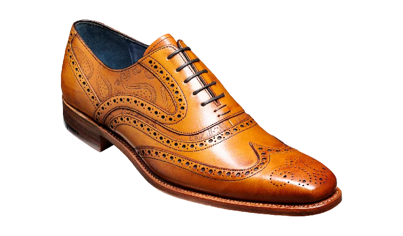 Casual Booties For Sale Barker McClean Classic Full Brogue Oxford Shoe - Cedar Calf / Paisley Laser Casual Booties For Sale Barker McClean Classic Full Brogue Oxford Shoe - Cedar Calf / Paisley Laser