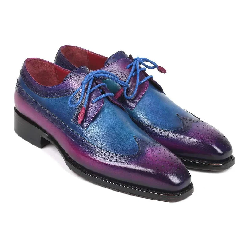Stylish Running Footwear Paul Parkman Men's Purple and Blue Goodyear Wealted Wing Tip Derby Oxfords 511V63 (PM6136) Stylish Running Footwear Paul Parkman Men's Purple and Blue Goodyear Wealted Wing Tip Derby Oxfords 511V63 (PM6136)