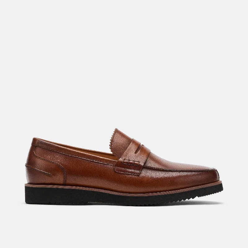 Affordable Running Shoes Abe Mahogany Leather Penny Loafers