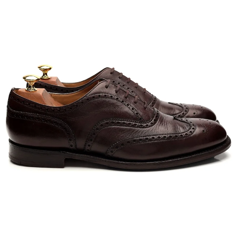 Stylish Running Footwear 'Chetwynd' Dark Brown Leather Oxford Brogue UK 9.5 F