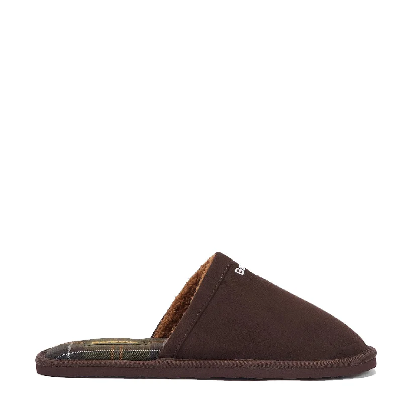 Comfortable Walking Sandals Barbour Everitt Mule Slipper Brown