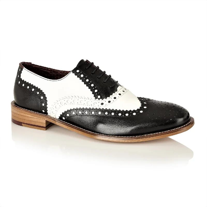 Luxury Sneakers For Sale Gatsby Brogue Black / White