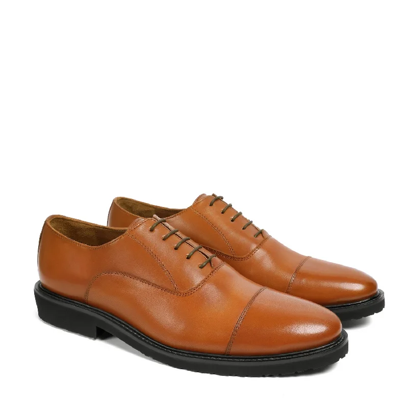 Trendy Sports Footwear Police Uniform Lighweight in Tan Leather with Leather Sole By Brune & Bareskin