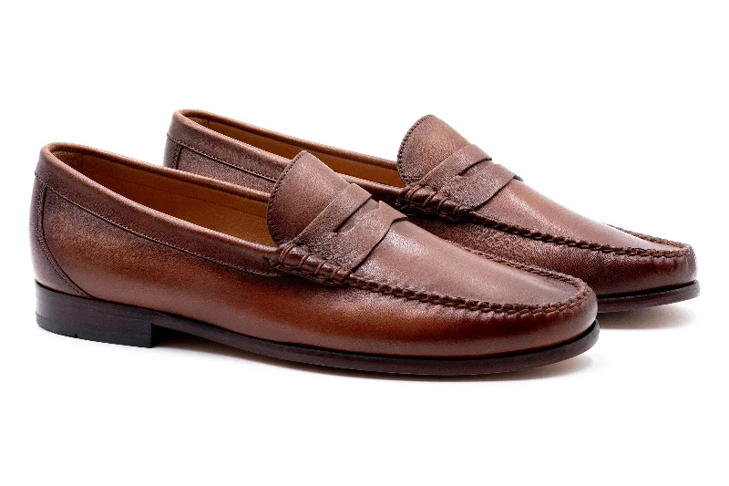 Best Flat Shoes Online Maxwell Sheep Skin Penny Loafers - Whiskey