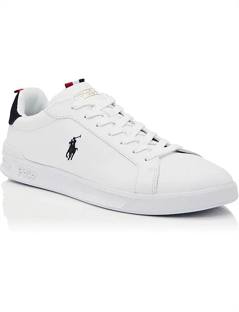Slip-On Shoes For Men Polo Ralph Lauren - Heritage Court II Sneakers - White with Red, White, Navy Stripe, Blue Polo Pony Slip-On Shoes For Men Polo Ralph Lauren - Heritage Court II Sneakers - White with Red, White, Navy Stripe, Blue Polo Pony