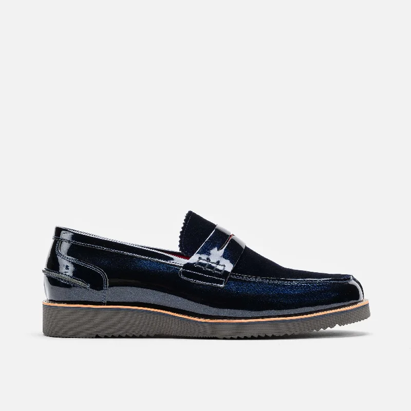 Running Shoes For Sale Abe Navy Patent Leather Penny Loafers