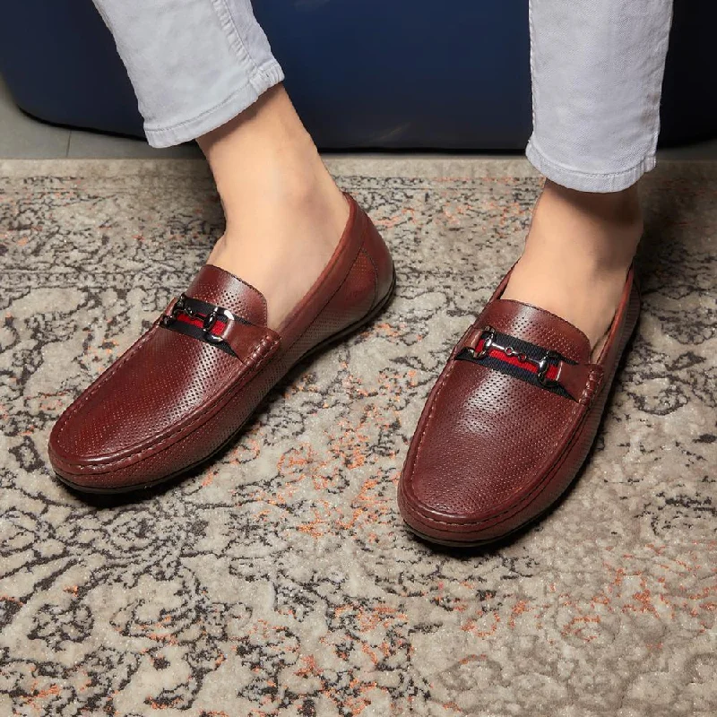 Affordable Running Shoes The Rottervam Brown Mens Driving Leather Loafer