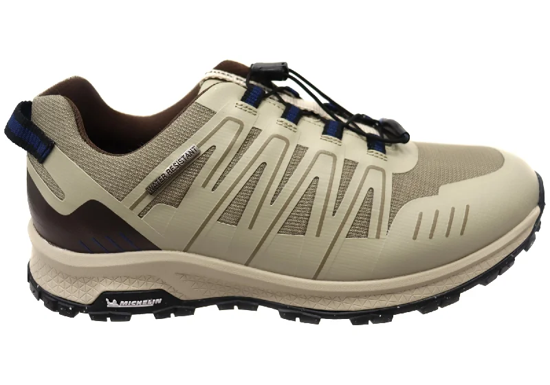 Outdoor Shoes Collection Hush Puppies Kelpie Mens Taupe Comfortable Slip On Shoes