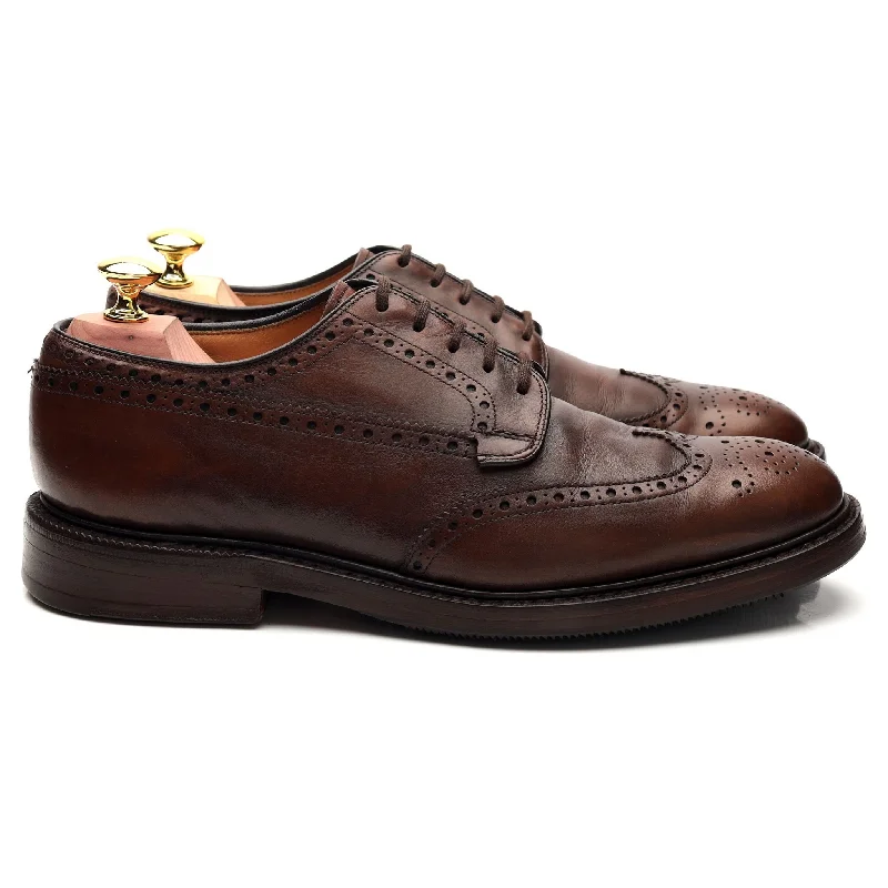 Sporty Hiking Shoes 'Brookland' Brown Leather Derby Brogue UK 7 F