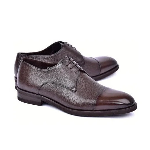 Stylish Winter Boots Corrente C001106-6793 Men's Shoes Brown Deer-Skin Leather Derby Cap-Toe Oxfords (CRT1482) Stylish Winter Boots Corrente C001106-6793 Men's Shoes Brown Deer-Skin Leather Derby Cap-Toe Oxfords (CRT1482)