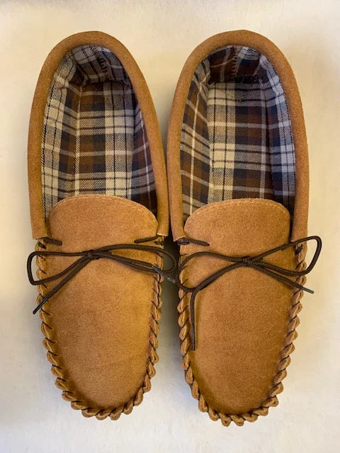 Best Dress Shoes Suede Tartan lined Moccasin with Hard Sole | Mike