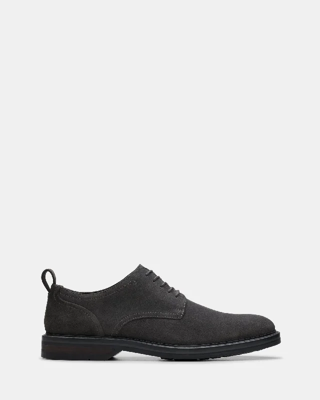 Formal Wedding Shoes Aldwin Lace Dark Grey Suede