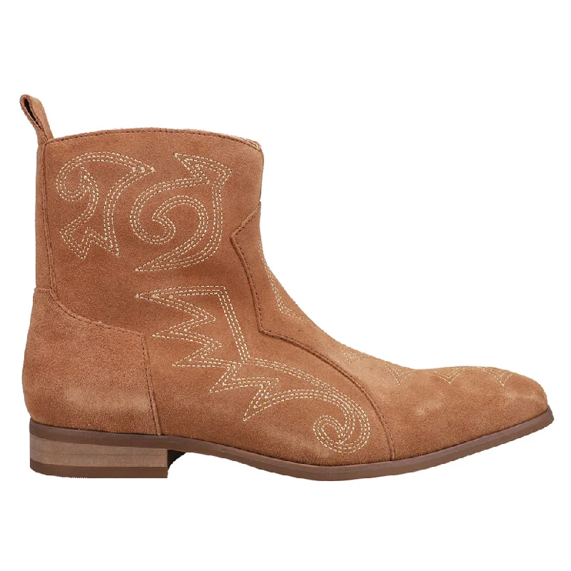 Formal Sports Shoes Brooks Embroidered Round Toe Western Boots